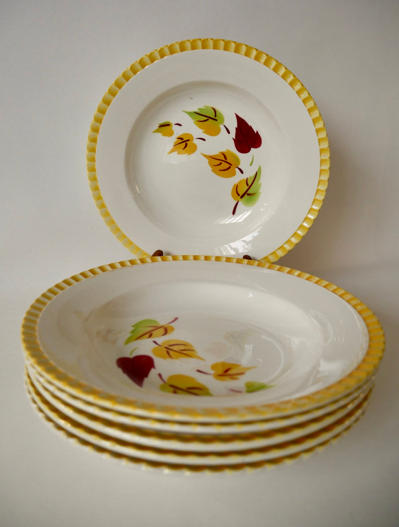 Lot De 5 Assiettes Creuses Digoin Sarreguemines Modèle "Alouette" - Années 30-40