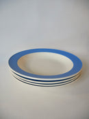 Lot De 4 Assiettes Creuses Villeroy & Boch Modèle Orléans Bleu Ciel - Années 50