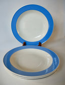 Lot De 4 Assiettes Creuses Villeroy & Boch Modèle Orléans Bleu Ciel - Années 50