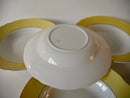 Lot De 5 Assiettes Creuses Badonviller Jaune Pastel Avec Liseré Doré - Années 50-60