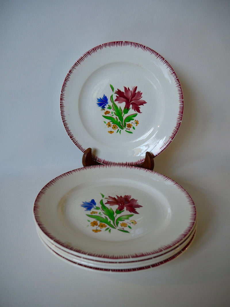 Lot De 6 Assiettes À Dessert Digoin Sarreguemines - Années 30-40