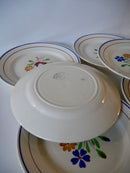 Lot De 6 Assiettes À Dessert Digoin Sarreguemines Modèle "Chantilly" - Années 40-50