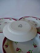 Lot De 5 Assiettes Plates Gien Modèle Malmaison Peintes À La Main - Années 30-40