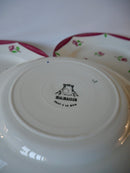 Lot De 5 Assiettes Plates Gien Modèle Malmaison Peintes À La Main - Années 30-40