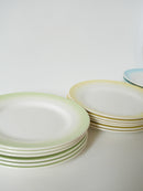 Lot De 6 Assiettes À Dessert Tie & Dye Couleur Bleu - 1960