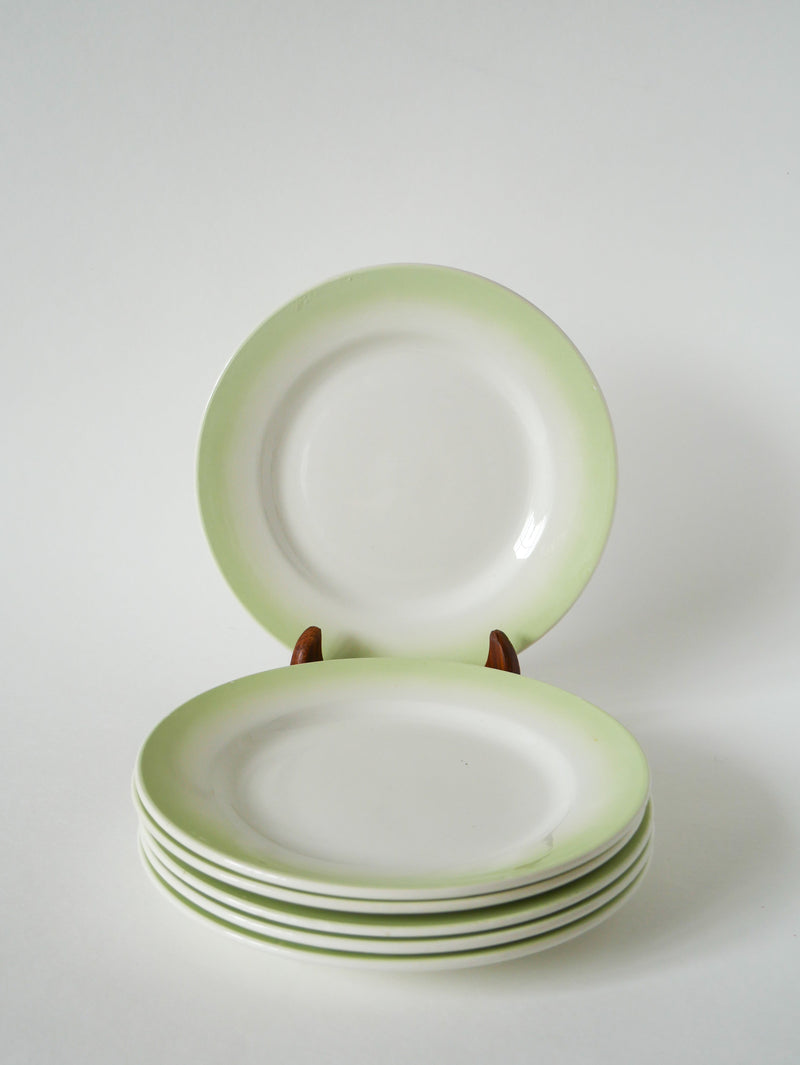 Lot De 6 Assiettes À Dessert Tie & Dye Couleur Vert - 1960