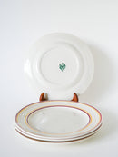 Lot De 4 Assiettes Plates À Liserés - Digoin Sarreguemines - 1960