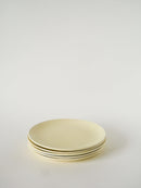 Lot De 5 Assiettes À Dessert, Effet Tissé, Jaune Beurre, Salins, 1950