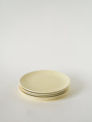 Lot De 5 Assiettes À Dessert, Effet Tissé, Jaune Beurre, Salins, 1950