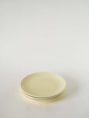 Lot De 5 Assiettes À Dessert, Effet Tissé, Jaune Beurre, Salins, 1950