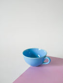 Ensemble De 6 Tasses À Café Et Soucoupes - Bleu Ciel - 1960