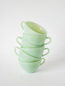 Ensemble De 6 Tasses À Café En Arcopal - Vert Opalescent - 1960