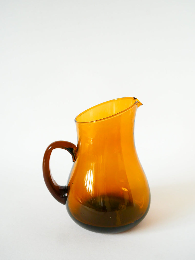 Pichet En Verre Ambré - Design - 1970