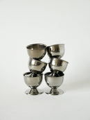 Lot De 6 Coquetiers En Inox - Design - 1970