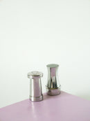 Paire De Sel & Poivre En Inox - Made In France - Design - 1970