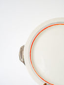 Plat À Gâteau Villeroy.& Boch - Lignes - Orange Et Argent - 1960