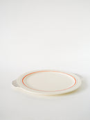 Plat À Gâteau Villeroy.& Boch - Lignes - Orange Et Argent - 1960