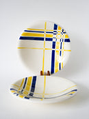 Paire De Plats Creux - Bleu & Jaune - Design - 1960