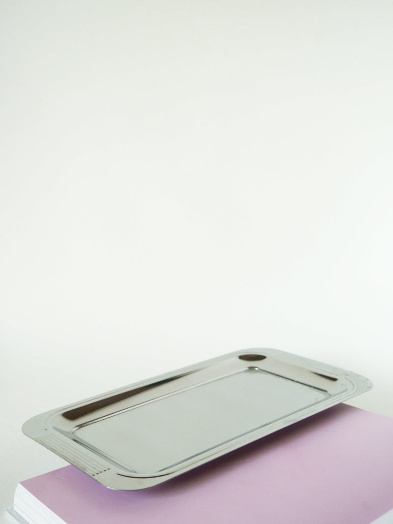 Plat Rectangulaire En Inox - Guy Degrenne - Design - 1970