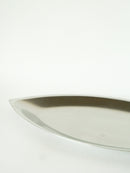 Très Grand Plat En Inox Oval - Design - 1970