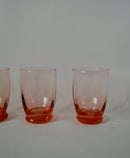 Lot De 4 Verres À Eau Roses Art Déco - Années 30