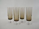 Lot De 4 Flûtes À Champagne En Verre Fumé - Années 70