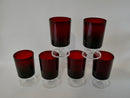 Lot De 6 Grands Verres À Vin En Verre Bordeaux Luminarc - Années 70