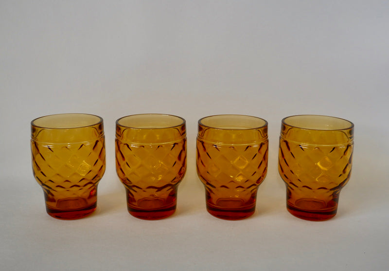 Lot De 4 Verres Ambrés Pernod - Années 70