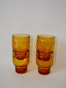 Lot De 4 Verres Ambrés Pernod - Années 70