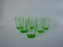 Lot De 6 Verres À Eau Made In France En Verre Vert - Années 70