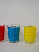 Lot De 4 Verres À Eau Colorés - Années 70