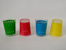 Lot De 4 Verres À Eau Colorés - Années 70