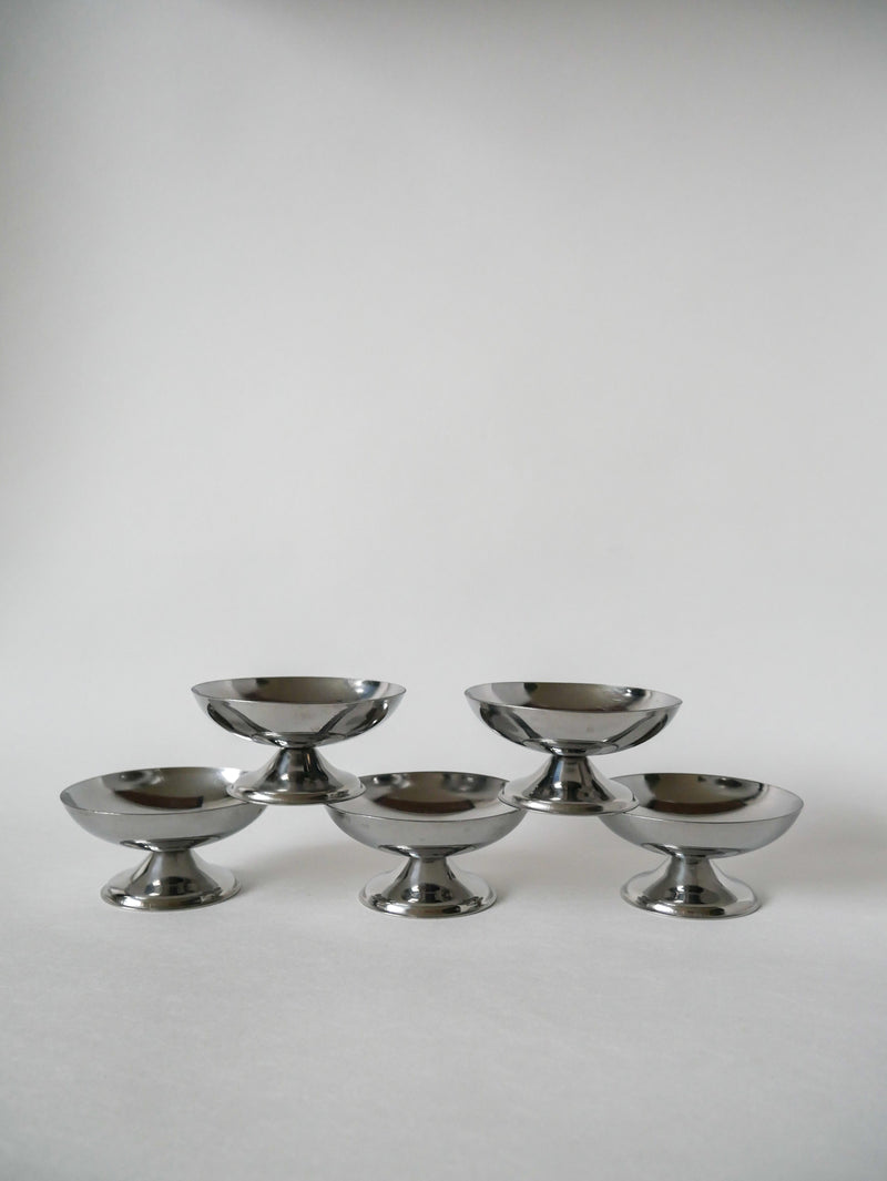 Lot De 5 Coupes Design En Inox - 1970 9 X 5 Cm