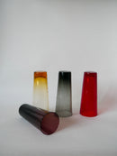 Lot De 4 Verres Long Drink Colorés Et Texturés Design - 1970