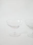 Lot De 4 Coupes À Champagne En Cristal Gravé - 1950 - 8.5 X 10 Cm