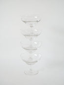 Lot De 4 Coupes À Champagne En Cristal Gravé - 1950 - 8.5 X 10 Cm