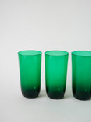 Lot De 4 Verres À Eau En Verre Vert - Design - 1970