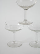 Lot De 5 Coupes À Champagne En Verre Soufflé - Début Xxème