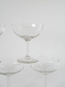 Lot De 5 Coupes À Champagne En Verre Soufflé - Début Xxème