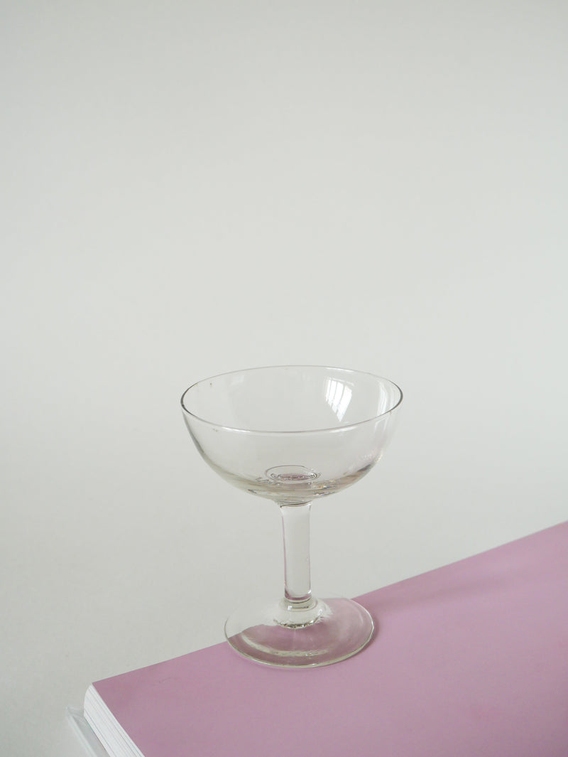 Lot De 5 Coupes À Champagne En Verre Soufflé - Début Xxème