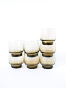 Lot De 6 Verres À Eau En Verre Fumé - Design - 1970