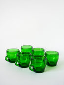 Lot De 6 Tasses À Café En Verre Vert - Design - 1970