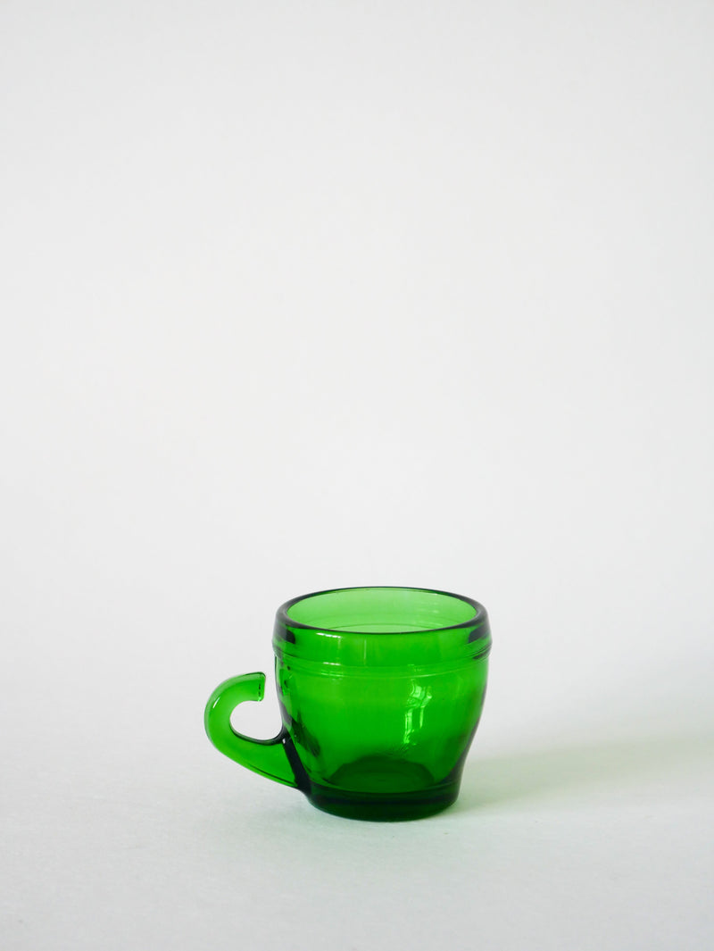 Lot De 6 Tasses À Café En Verre Vert - Design - 1970