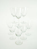 Lot De 9 Verres À Vin En Cristal Gravé - 1960