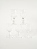 Lot De 6 Verres À Vin En Cristal Ciselé - 1960