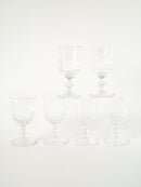 Lot De 6 Verres À Vin En Cristal Ciselé - 1960