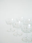 Lot De 6 Coupes À Champagne En Verre Cristal - 1960