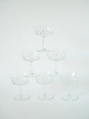 Lot De 6 Coupes À Champagne En Verre Cristal - 1960