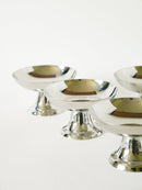 Lot De 5 Coupes En Inox - Pieds Haut Et Large - Design - 1970