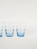 Lot De 4 Verres À Eau En Verre Bleu - Art Déco - 1930